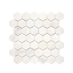 Afyon White Marble 2x2 Hexagon Polished Mosaic Tile - TILE & MOSAIC DEPOT