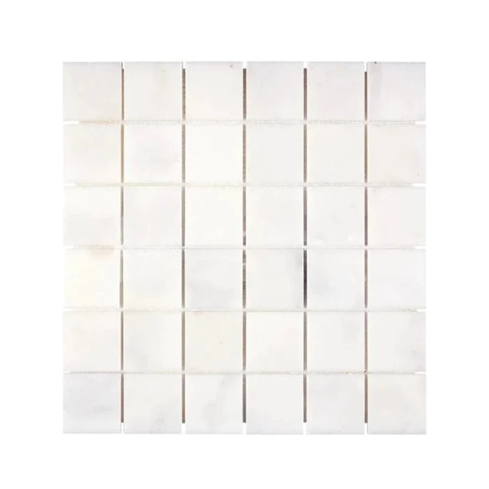 Afyon White Marble 2x2 Polished Mosaic Tile - TILE & MOSAIC DEPOT