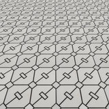 Thassos & Black Basalt Marble Axle Waterjet Mosaic Tile - TILE & MOSAIC DEPOT