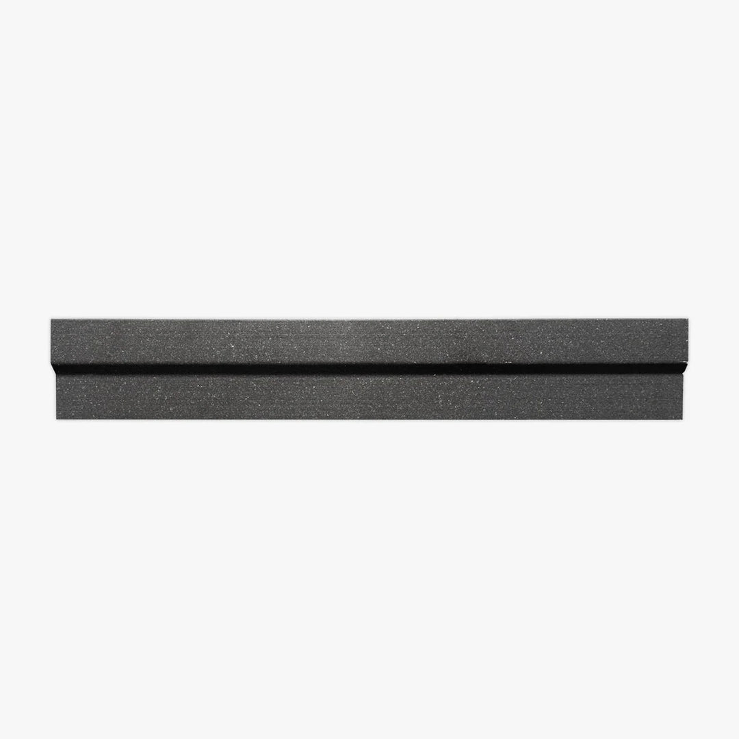 Basalt Black 2x12 Honed Modern Chairrail - TILE & MOSAIC DEPOT