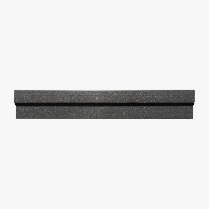 Basalt Black 2x12 Honed Modern Chairrail - TILE & MOSAIC DEPOT