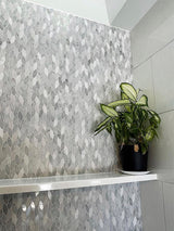 Bali Leaf Carrara Bianco Carrara Mosaic Tile - TILE & MOSAIC DEPOT