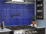 COLOR PALETTE COBALT BLUE 1X3 BRICK GLOSS Glass Mosaic Tile - TILE & MOSAIC DEPOT