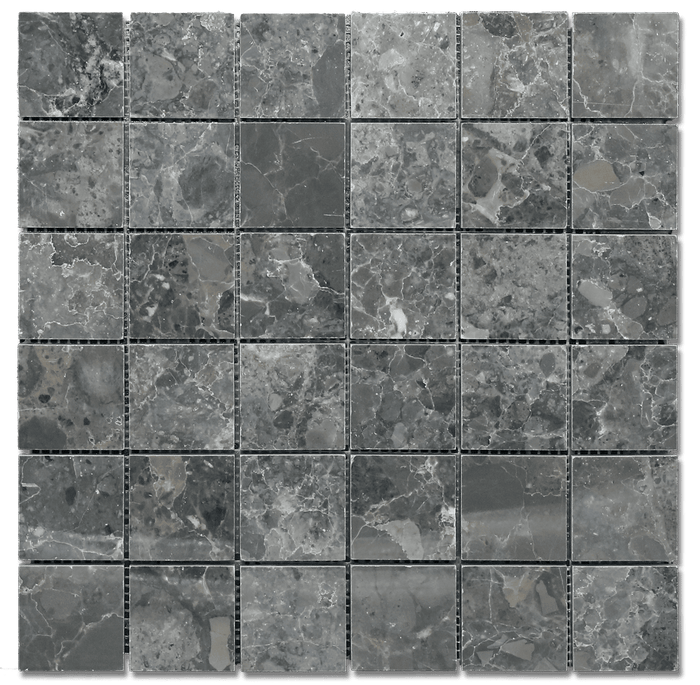 Breccia Grigio Italian 2X2 Square Polished Marble Tile