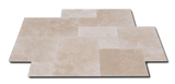 Ivory Travertine Honed Versailles Pattern Tile