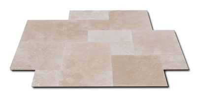 Ivory Travertine Honed Versailles Pattern Tile