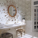 CLOUD 9 SILVER WHITE HEX glass Mosaic Tile - TILE & MOSAIC DEPOT