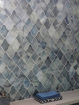 CLOUD 9 BLUE STRATUS glass Mosaic Tile - TILE & MOSAIC DEPOT