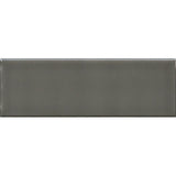 Charcoal Grey 4x12 Glossy Ceramic Wall Tile (CLEARANCE) - TILE & MOSAIC DEPOT