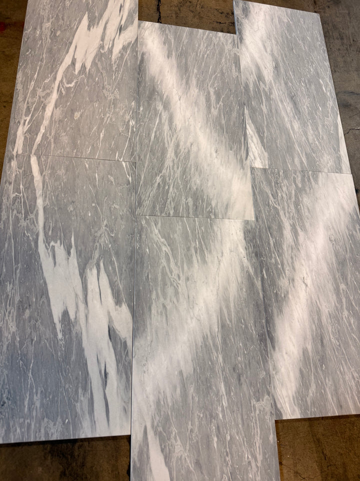 Bardiglio Nuvolato Marble 12x24 Honed Tile - TILE AND MOSAIC DEPOT