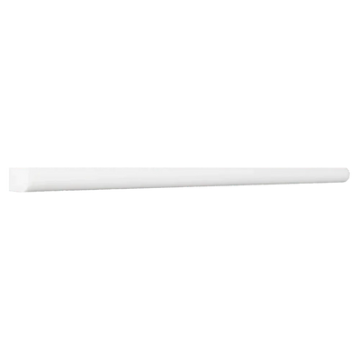 Bianco Dolomite Marble Honed 1/2×12 Pencil Liner - TILE & MOSAIC DEPOT