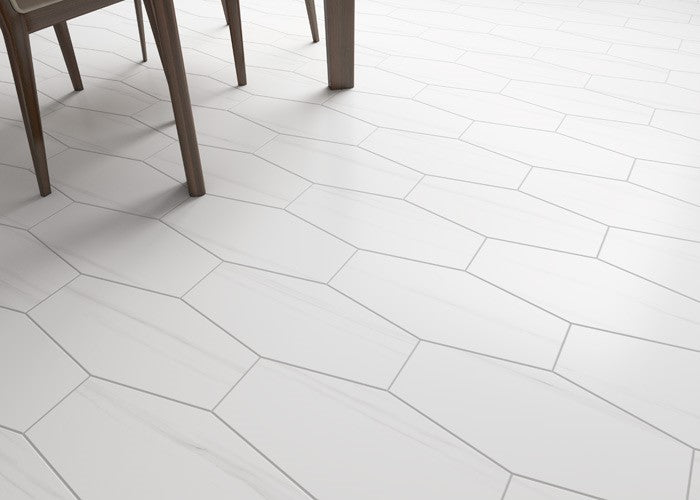 Dolomite 9x19 Long Hexagon Matte Porcelain Tile