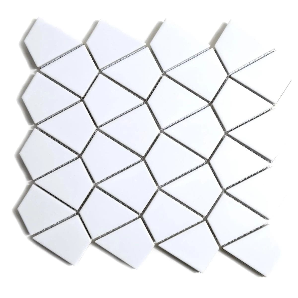 Dragon Scale White Glossy Porcelain Mosaic Tile