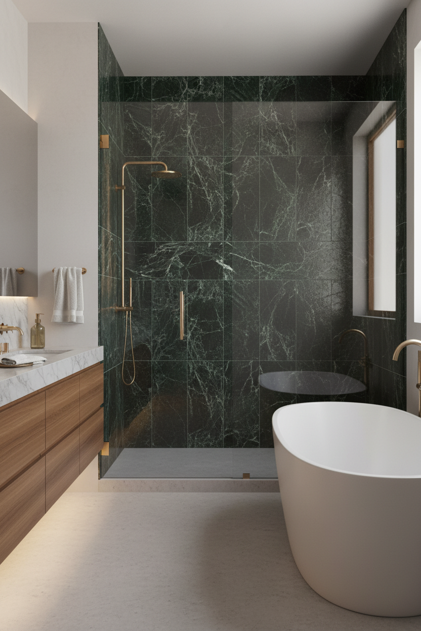 Empress Green Marble 12x24 Honed Tile