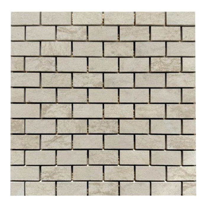 Euro Cream Limestone 1x2 Honed Mosaic Tile