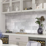 White Carrara Marble 4x12 Polished Tile - TILE & MOSAIC DEPOT