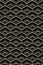 Nero Marquina Wave With Brass Black Mosaic Tile - TILE & MOSAIC DEPOT