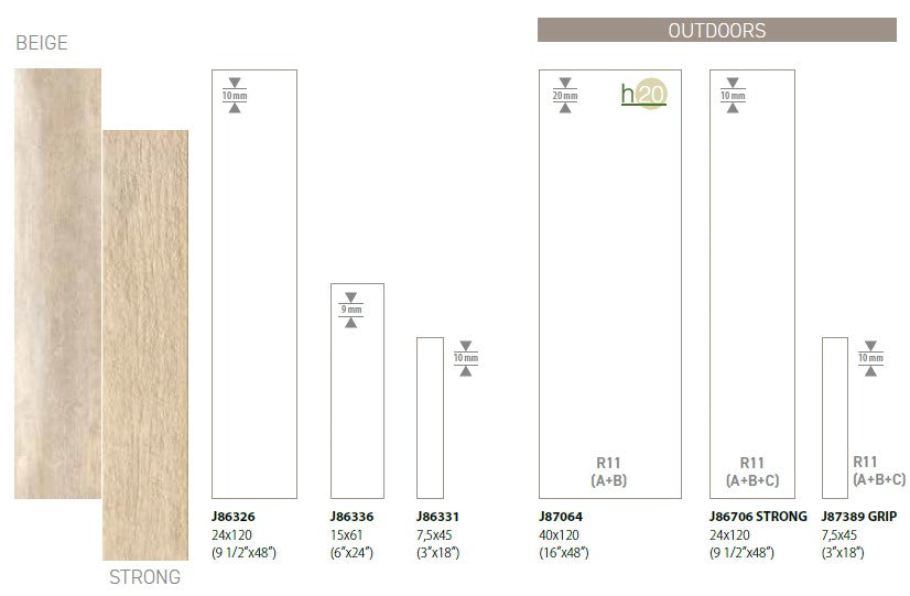 Greenwood Beige 10x48 Wood Look R11 Porcelain Tile - TILE AND MOSAIC DEPOT