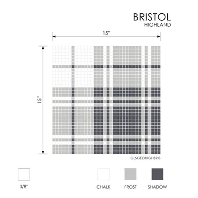 Geometro Highland Bristol Recycled Glass Mosaic Tile - TILE & MOSAIC DEPOT