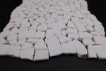 Thassos White Marble Flat Pebble / Paledian (Random Broken) Mosaic Tile - TILE & MOSAIC DEPOT