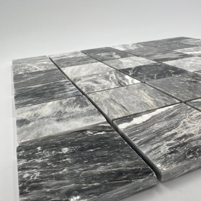 Bardiglio Grey Marble 2x2 Square Polished Mosaic Tile - TILE & MOSAIC DEPOT