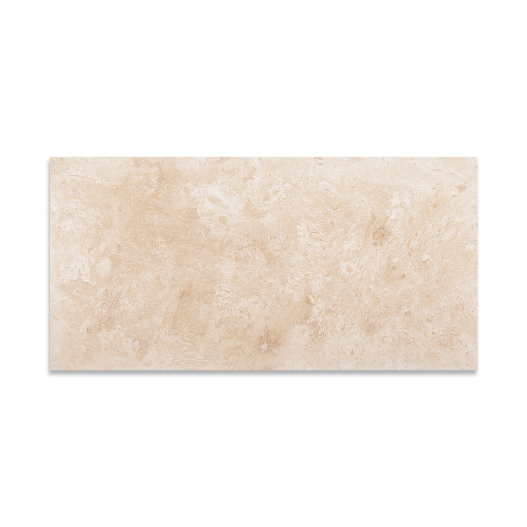Ivory Travertine 16x24 Filled and Honed Tile - TILE & MOSAIC DEPOT