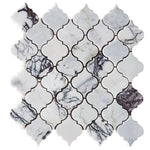 Calacatta Viola Marble Lantern (Arabesque) Honed Mosaic Tile - TILE & MOSAIC DEPOT