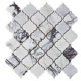 Calacatta Viola Marble Lantern (Arabesque) Honed Mosaic Tile - TILE & MOSAIC DEPOT