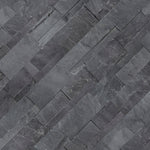 Black Premium Slate XL 9x24 Stacked Stone Ledger Panel - TILE & MOSAIC DEPOT