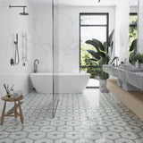 MICRONESIA Parem Thassos Mint Green Marble Mosaic Tile - TILE & MOSAIC DEPOT