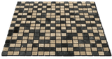 Emperador Light and Black Marble Checker 5/8x5/8 Polished Mosaic Tile - TILE & MOSAIC DEPOT