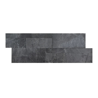 Black Premium Slate XL 9x24 Stacked Stone Ledger Panel - TILE & MOSAIC DEPOT