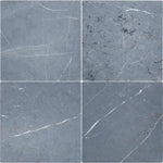 Nero Marquina Marble 12x12 Tumbled Tile - TILE & MOSAIC DEPOT