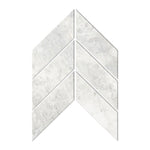 Bianco Congelato Nimbus Marble 2x8 Chevron Honed Mosaic Tile - TILE & MOSAIC DEPOT