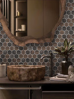 OREGON FUME HEX Porcelain Mosaic Tile - TILE & MOSAIC DEPOT