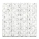 Oriental White Marble 3D Pillow Polished Mosaic Tile - TILE & MOSAIC DEPOT