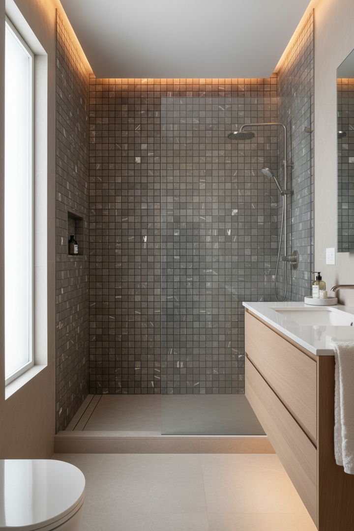 Pietra Gray Marble 1x1 Polished Mosaic