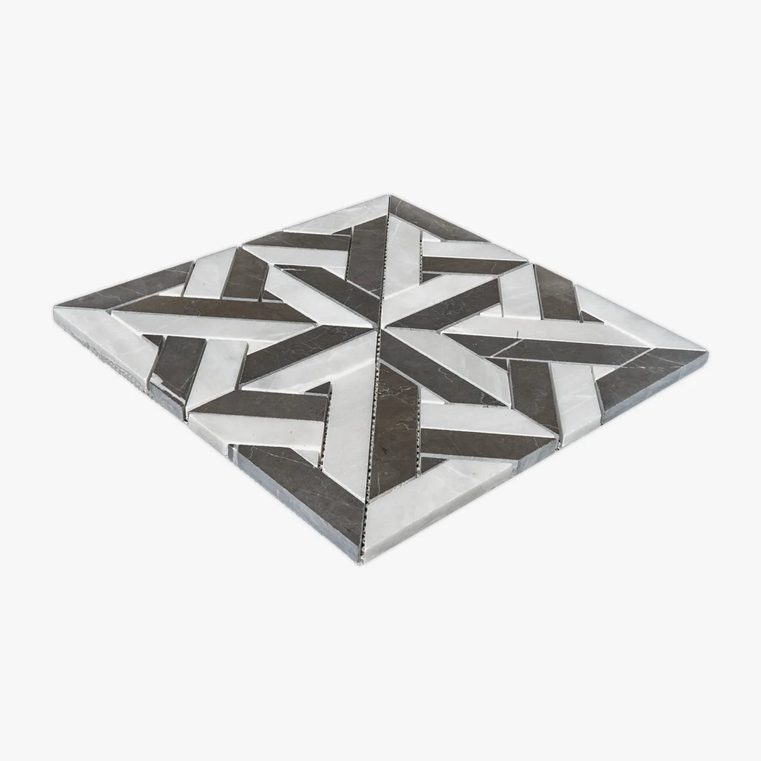 Pietra Gray Marble Rubicon Polished Mosaic