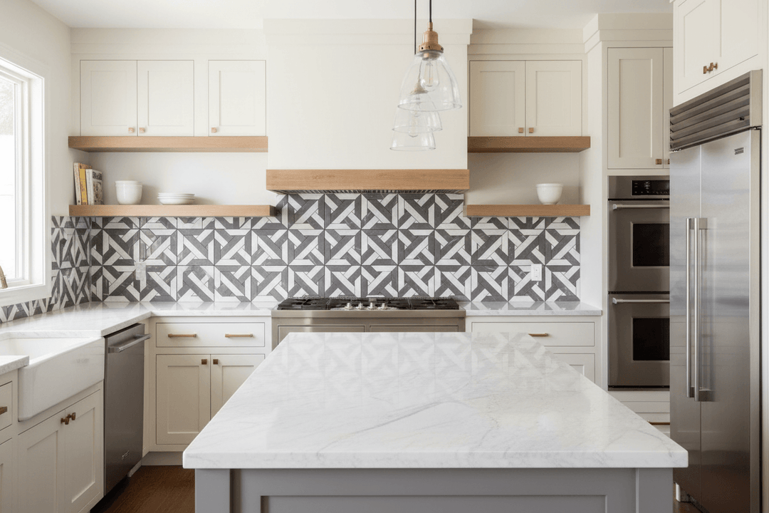 Pietra Gray Marble Rubicon Polished Mosaic