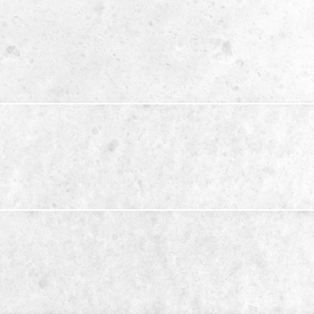 Polar Thassos White 6x12 Honed Marble Tile - TILE & MOSAIC DEPOT