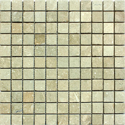 Seagrass Limestone 1x1 Tumbled Mosaic Tile - TILE & MOSAIC DEPOT
