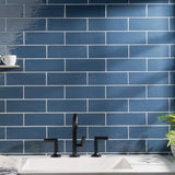 Sky Blue 3X6 Glossy Ceramic Wall Tile (CLEARANCE) - TILE & MOSAIC DEPOT