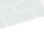 Bright White 2x4 Random Glossy Porcelain Mosaic Tile - TILE & MOSAIC DEPOT