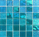 Vidrofina Ocean Blue 2x2 Glass Mosaic Tile - TILE & MOSAIC DEPOT