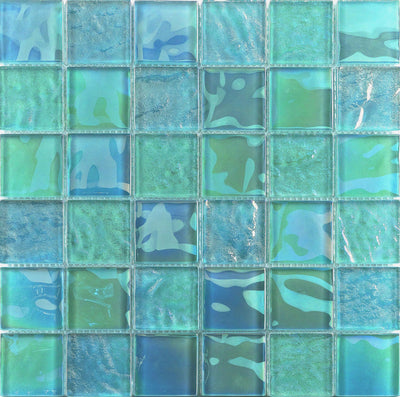 Vidrofina Aguamarina 2x2 Glass Mosaic Tile - TILE & MOSAIC DEPOT