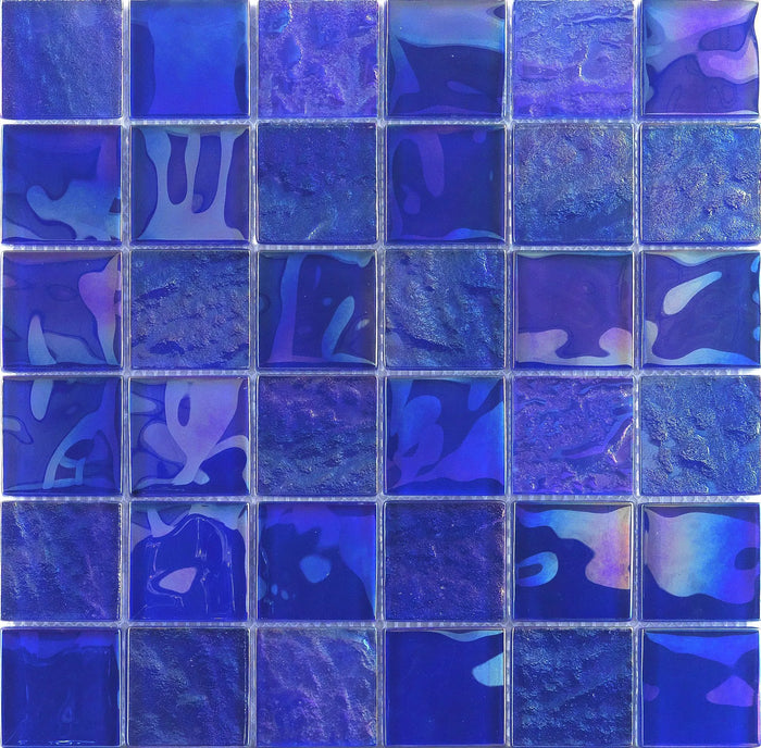 Vidrofina Cobalt Blue 2x2 Glass Mosaic Tile - TILE & MOSAIC DEPOT