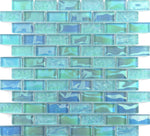 Vidrofina Aquamarina 1x2 Glass Mosaic Tile - TILE & MOSAIC DEPOT