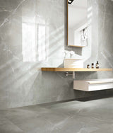 Amani Grey 24x48 Italian Polished Porcelain Tile