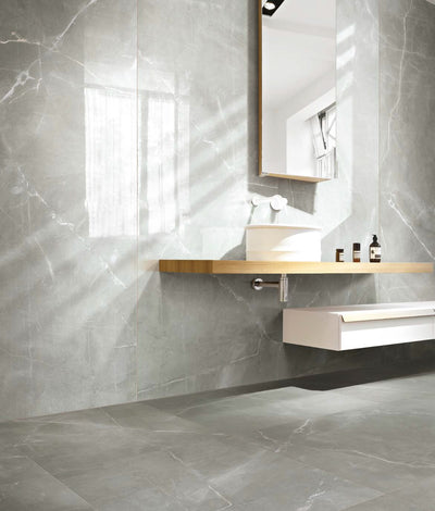 Amani Grey 24x48 Italian Polished Porcelain Tile