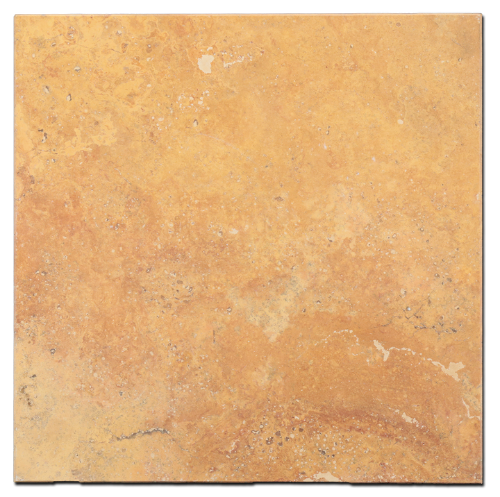 Gold Travertine 12x12 Filled and Polished Tile